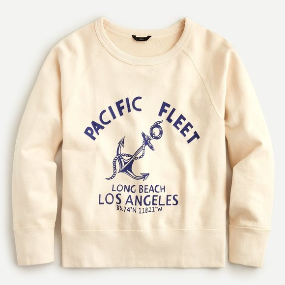J.Crew Garment-dyed pacific fleet sweatshirt in original cotton terry - Picture 3 of 3